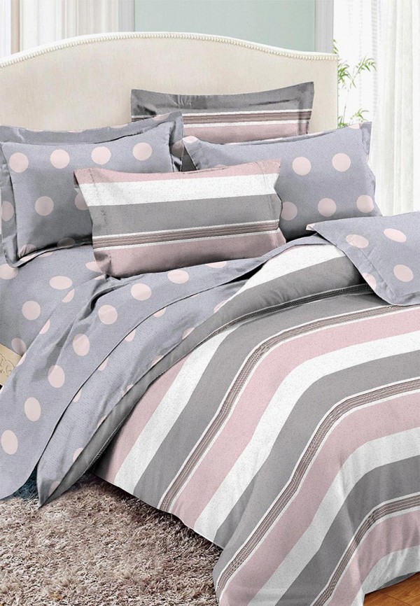 

Постельное белье Евро Cleo Home, Pure Cotton, Серый