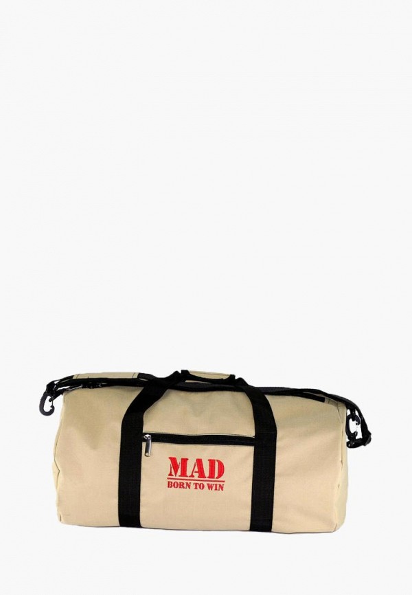 

Сумка спортивная Mad | born to win, Бежевый, FitGo