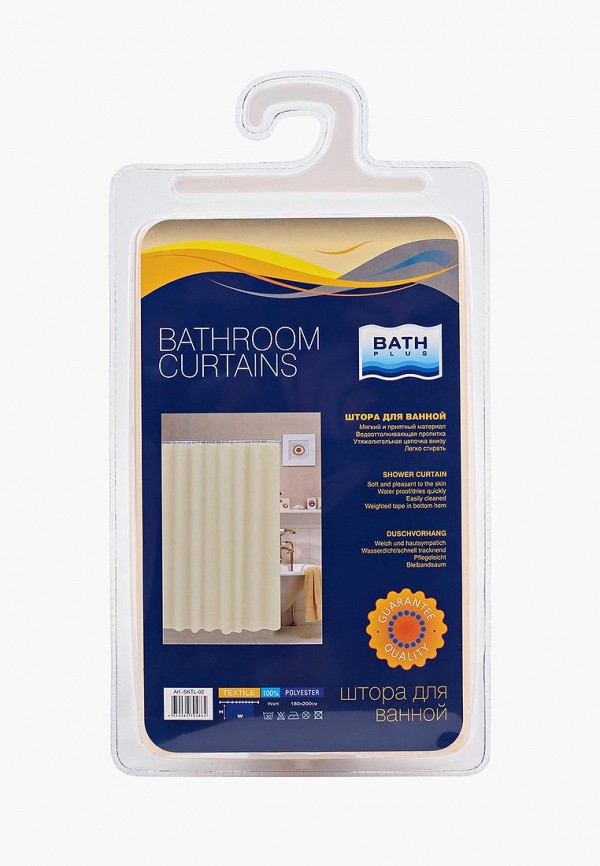 

Штора для ванной Bath plus, Бежевый
