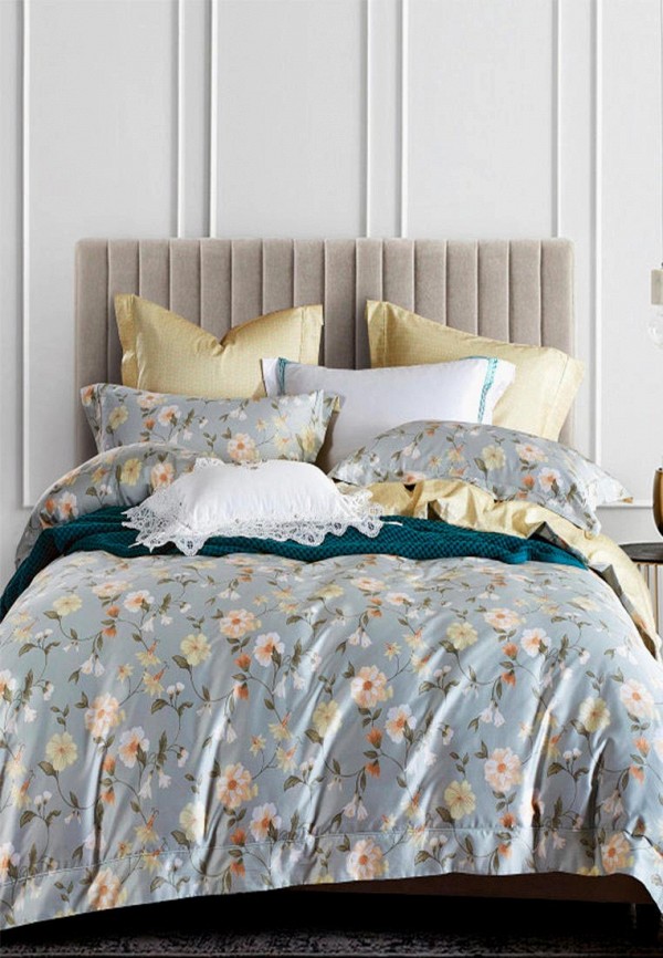 

Постельное белье Семейное Bellehome, Серый, Нежное цветение