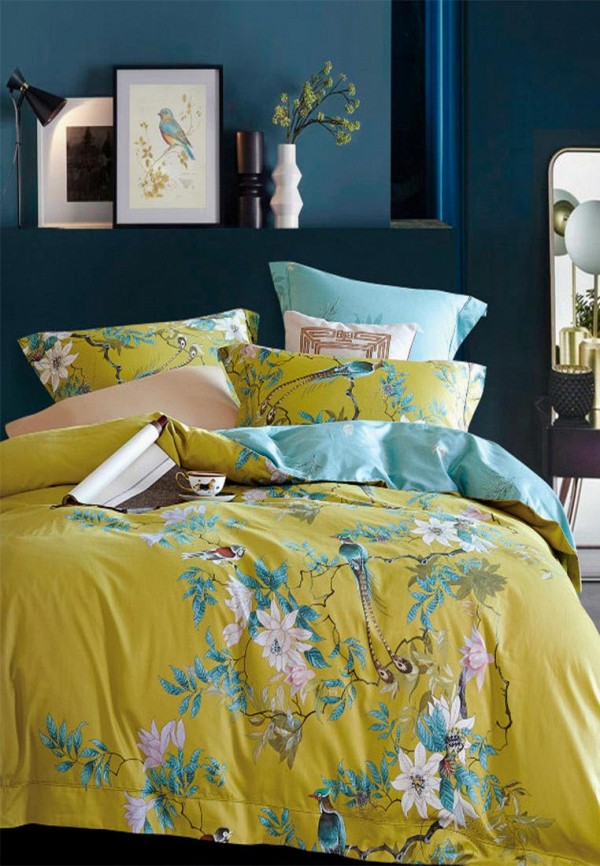 

Постельное белье Евро Bellehome, Желтый, Императорский сад