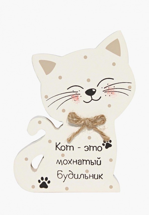 

Декор настенный Be Happy, Кот - будильник