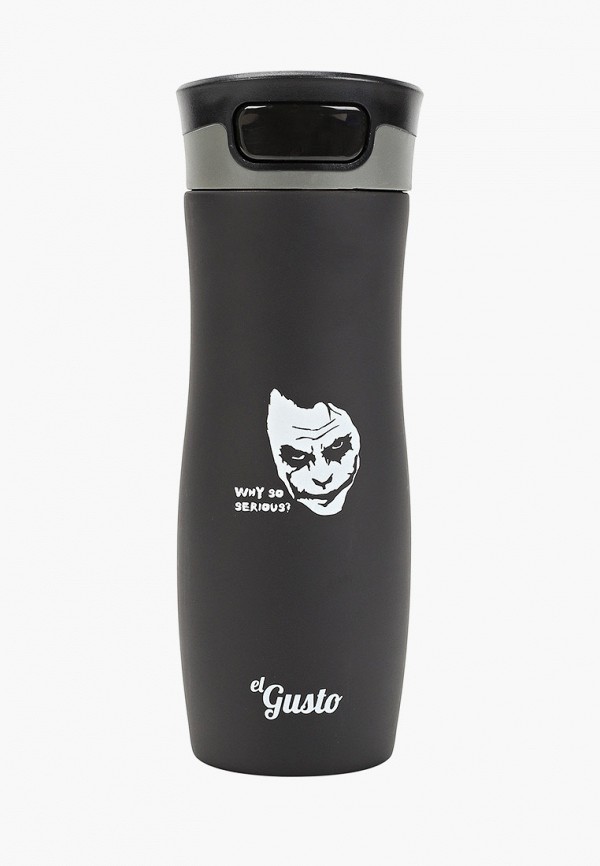 

Термокружка Elgustomug, Черный, Joker