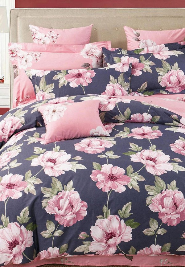 

Постельное белье Евро Bellehome, Розовый, Танец цветов