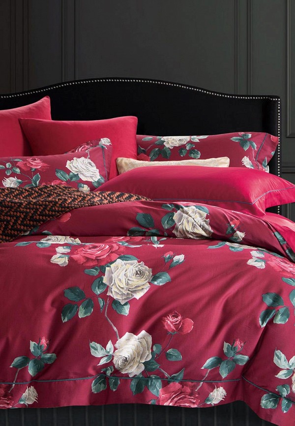

Постельное белье Евро Bellehome, Красный, Розовая феерия
