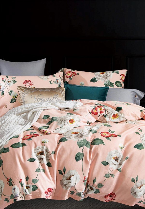 

Постельное белье Семейное Bellehome, Коралловый, Розали