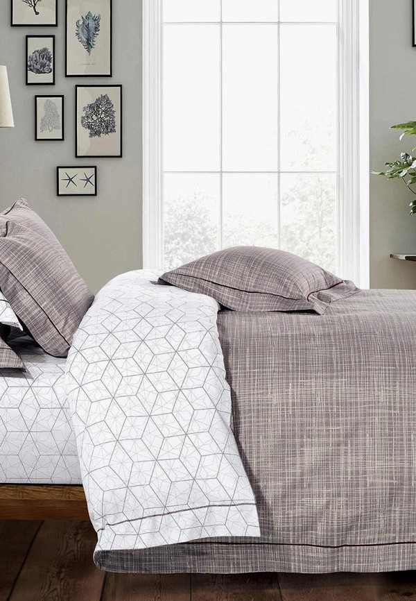 

Постельное белье Евро Bellehome, Бежевый, Мэтью