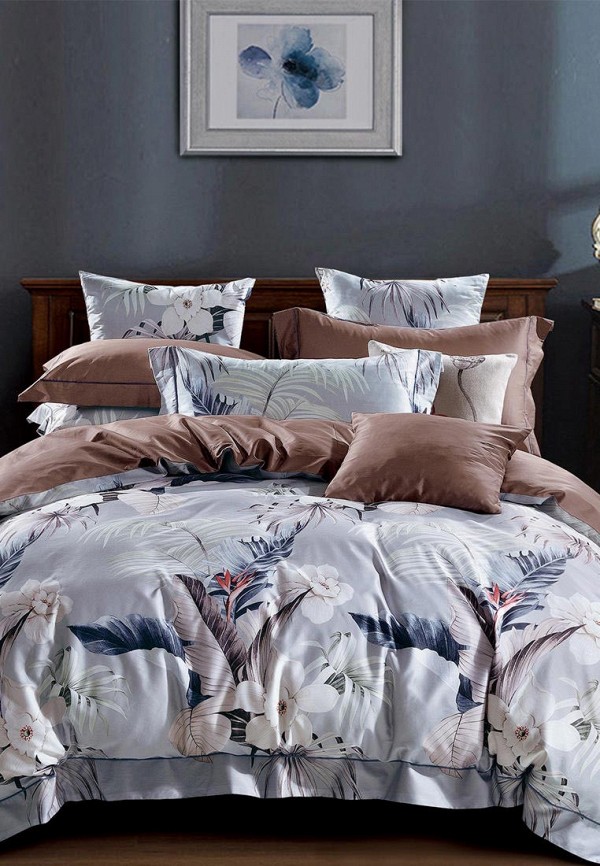 

Постельное белье Евро Bellehome, Серый, Каполей