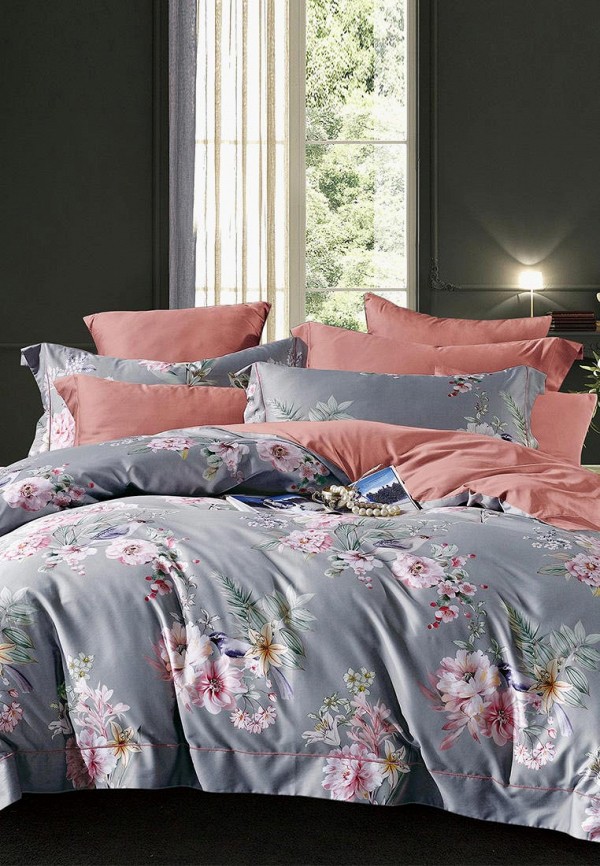 

Постельное белье Евро Bellehome, Серый, Гармония