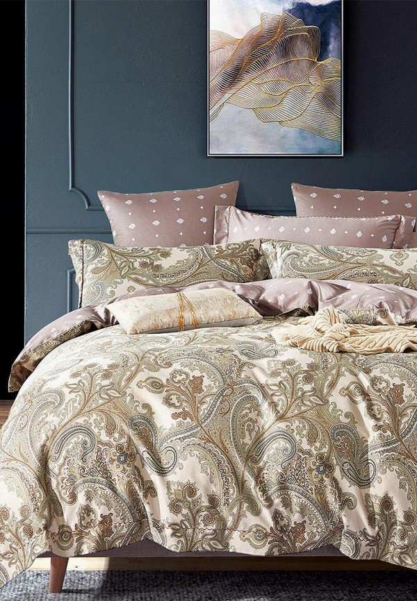 

Постельное белье Евро Bellehome, Бежевый, Богемия