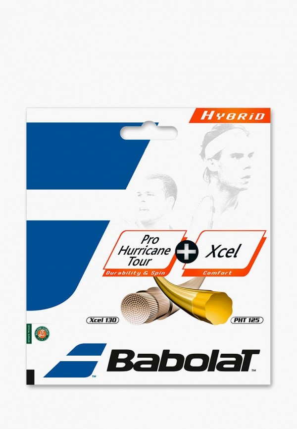 

Струны теннисные Babolat, Прозрачный, HYBRID PHT 125 + XCEL 130