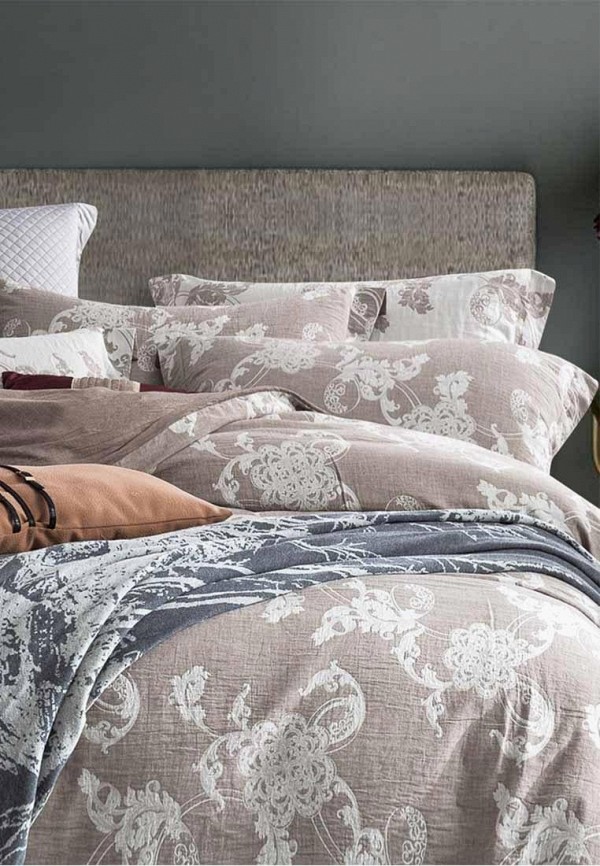

Постельное белье Евро Bellehome, Бежевый, Рококо