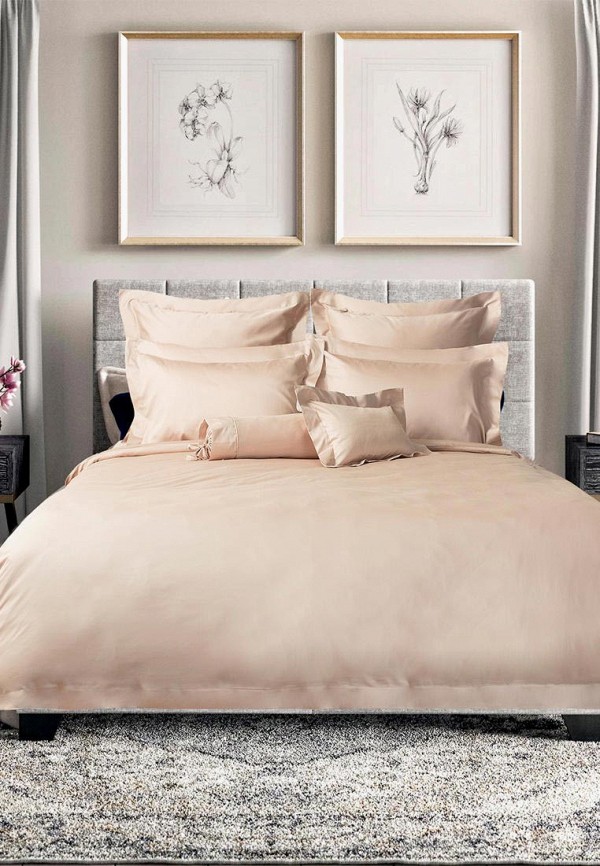 

Постельное белье Евро Bellehome, Бежевый, Стефания