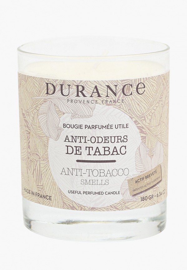 

Свеча ароматическая Durance, Белый, 180г Антитабак /Anti-tobacco smells