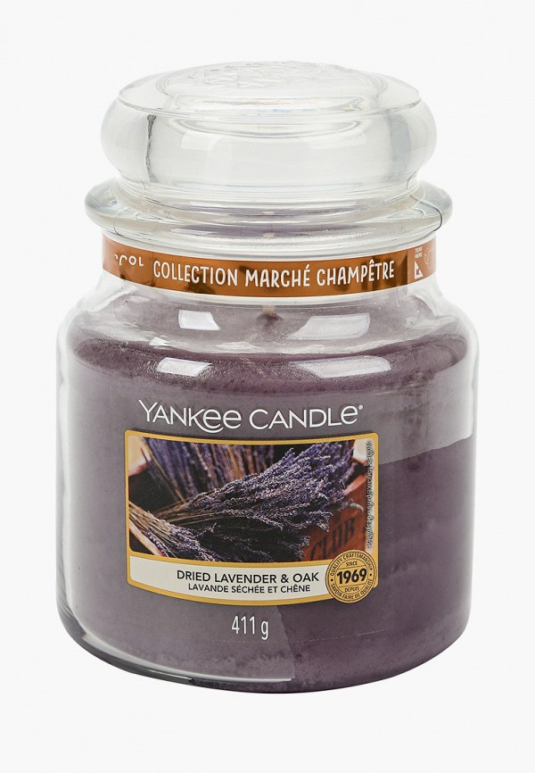 

Свеча ароматическая Yankee Candle, Фиолетовый, Кора дуба и лаванда Dried Lavender & Oak 411 г / 65-90 часов