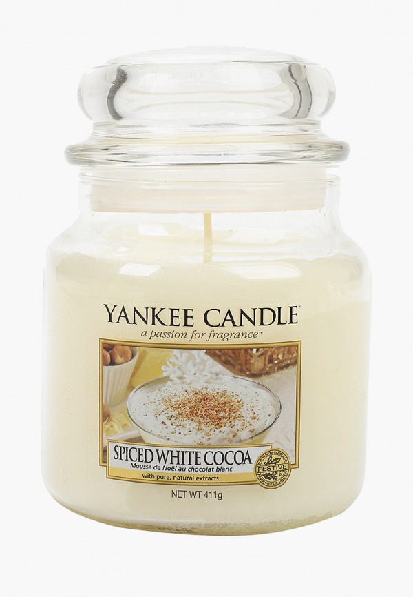 

Свеча ароматическая Yankee Candle, Белый, Spiced White Cocoa, 411 гр