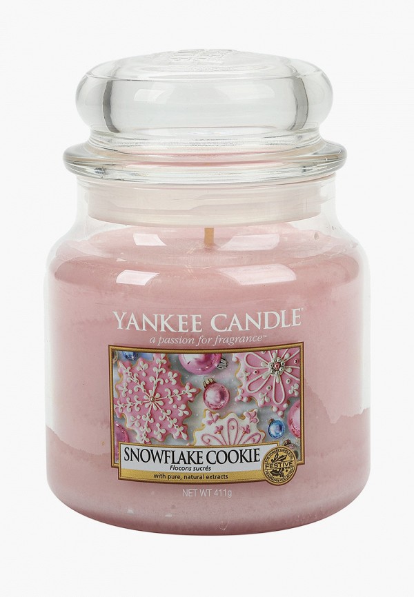 

Свеча ароматическая Yankee Candle, Розовый, Печенье с глазурью Snowflake Cookie 411 гр / 65-90 часов