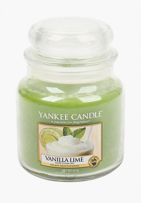 

Свеча ароматическая Yankee Candle, Зеленый, Ваниль и лайм Vanilla Lime 411 г / 65-90 часов