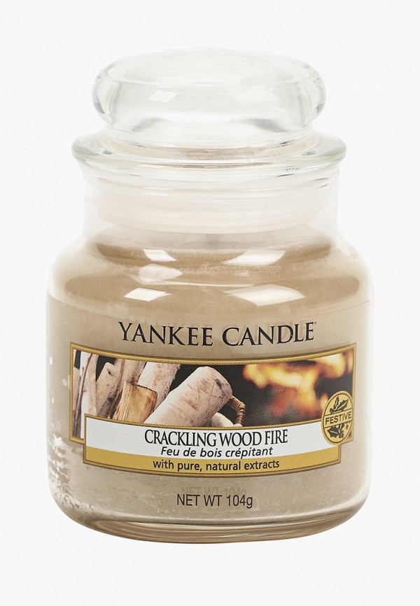 

Свеча ароматическая Yankee Candle, Серый, Crackling Wood Fire