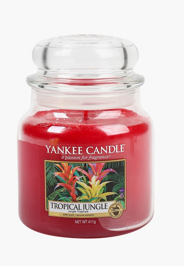 

Свеча ароматическая Yankee Candle, Розовый, Тропические джун гли Tropical Jungle 411 г / 65-90 часов