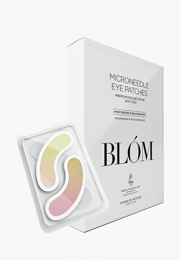 Патчи для глаз Blom Микроигольные с гиалуроновой кислотой для увлажнения, 4 пары