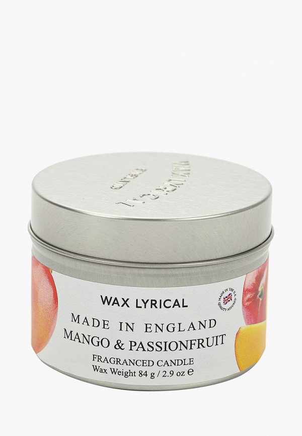

Свеча ароматическая Wax Lyrical, Прозрачный, Манго и маракуйя, 20 часов горения