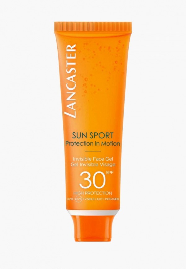

Лосьон солнцезащитный Lancaster, Прозрачный, Sun Sport Invisible Face Gel Matte Finish SPF30 Water & Sweat Resistant, 50 мл