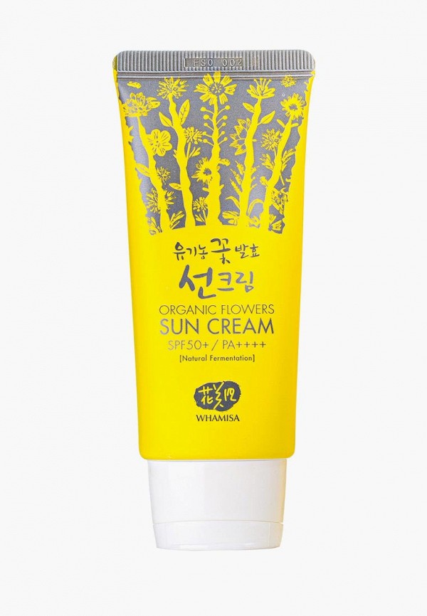 

Крем солнцезащитный Whamisa, Желтый, на основе цветочных ферментов SPF 50+ / PA++++, 60 г