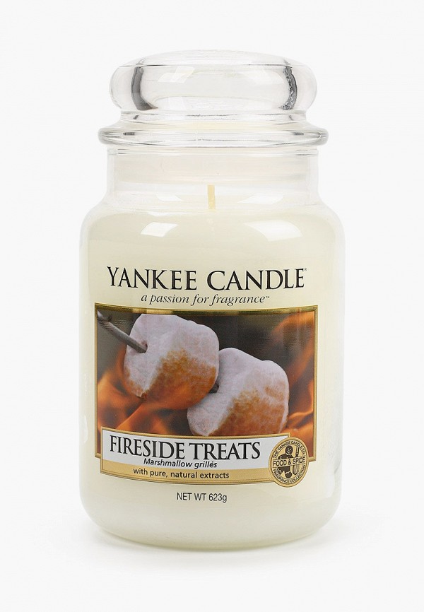 

Свеча ароматическая Yankee Candle, Белый, Жареный мармелад Fireside treats 623 гр / 110-150 часов
