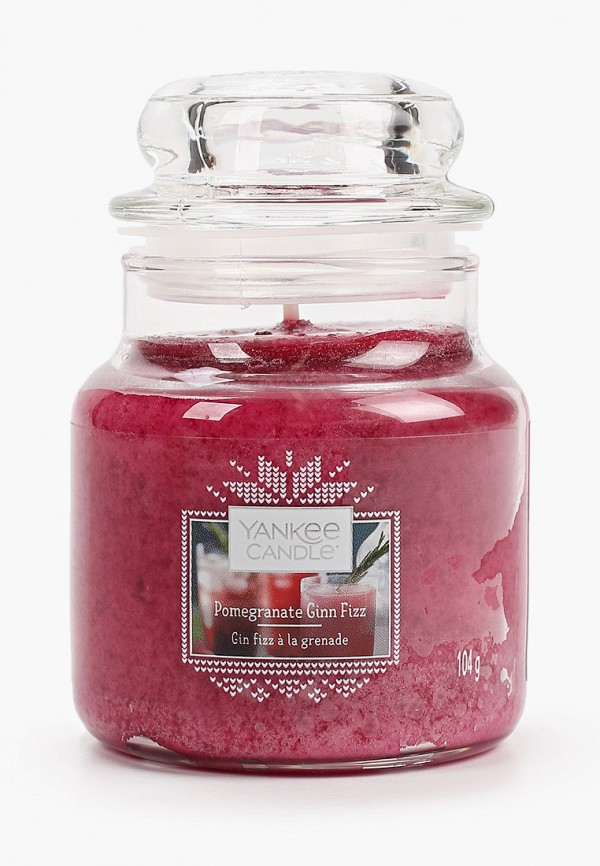 

Свеча ароматическая Yankee Candle, Красный, маленькая в стеклянной банке Гранатовый джин Pomegranate Gin Fizz 104гр / 25-45 часов