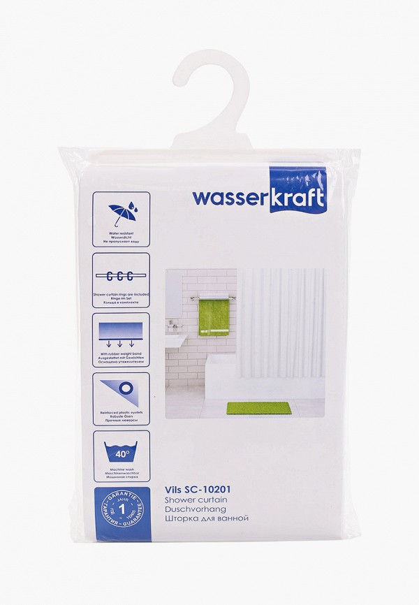 

Штора для ванной Wasserkraft, Белый
