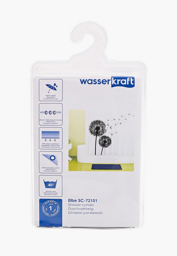 

Штора для ванной Wasserkraft, Белый
