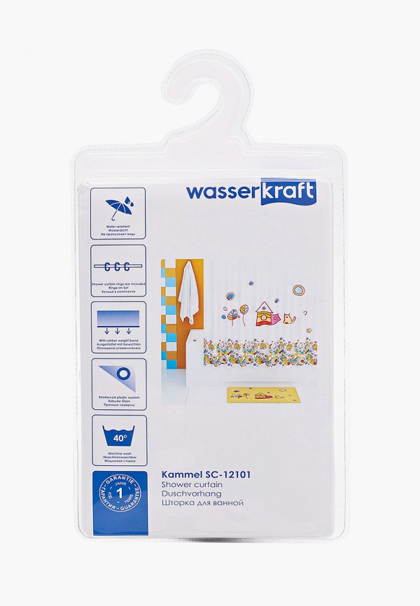 

Штора для ванной Wasserkraft, Белый