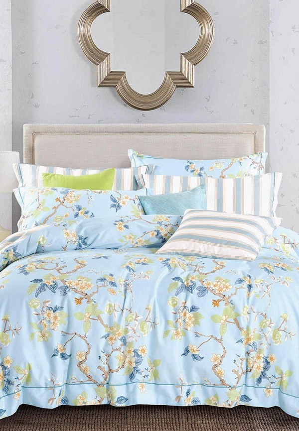 

Постельное белье Евро Bellehome, Голубой, Альтеза