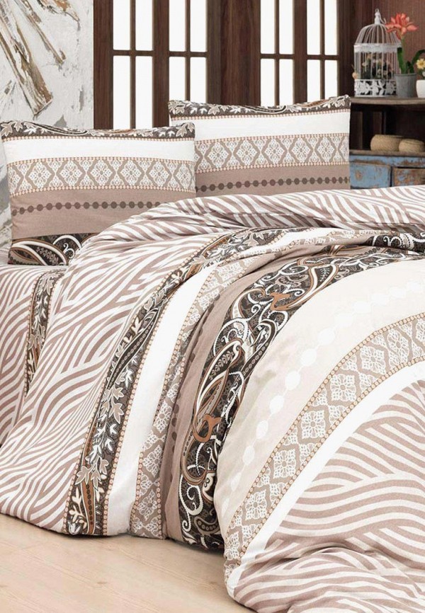 

Постельное белье Семейное Arya home collection, Бежевый, Irma