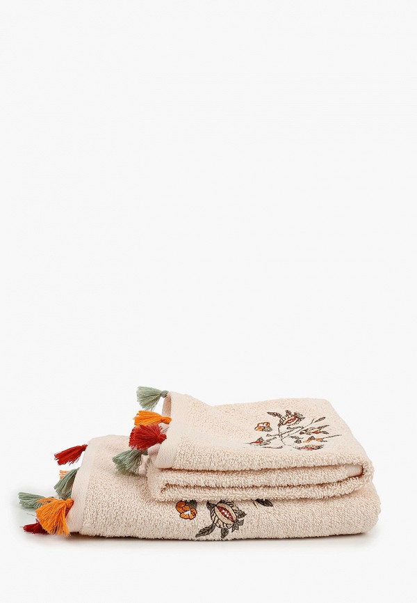 

Набор полотенец Arya home collection, Бежевый, 2 шт. 50х30 см, 90х50 см.