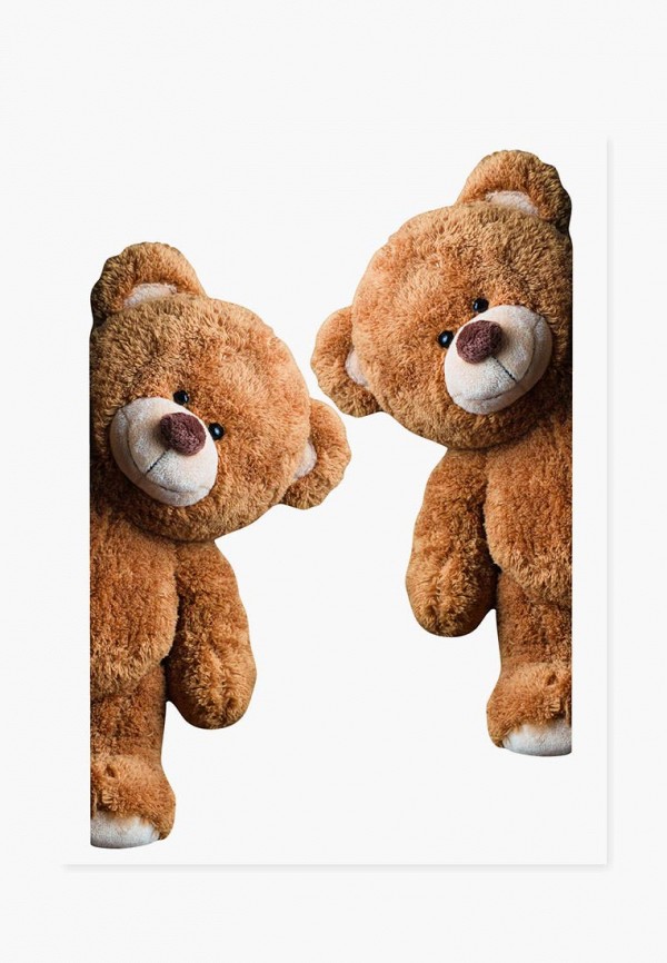 

Наклейка декоративная Decoretto, Коричневый, Мишки выглядывают