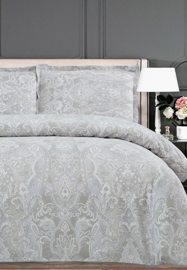 

Постельное белье Евро Arya home collection, Серый, Simple Living Moira