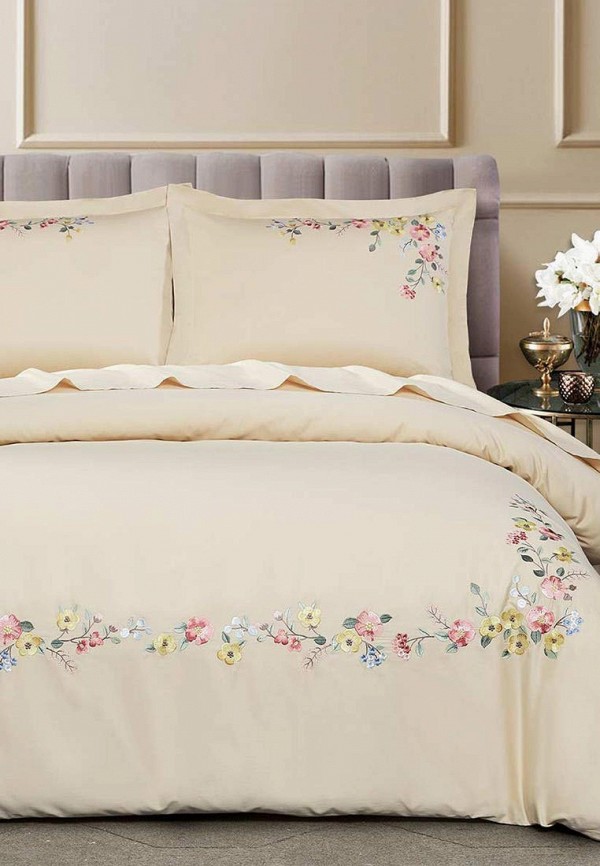 

Постельное белье Евро Arya home collection, Бежевый, Hivda