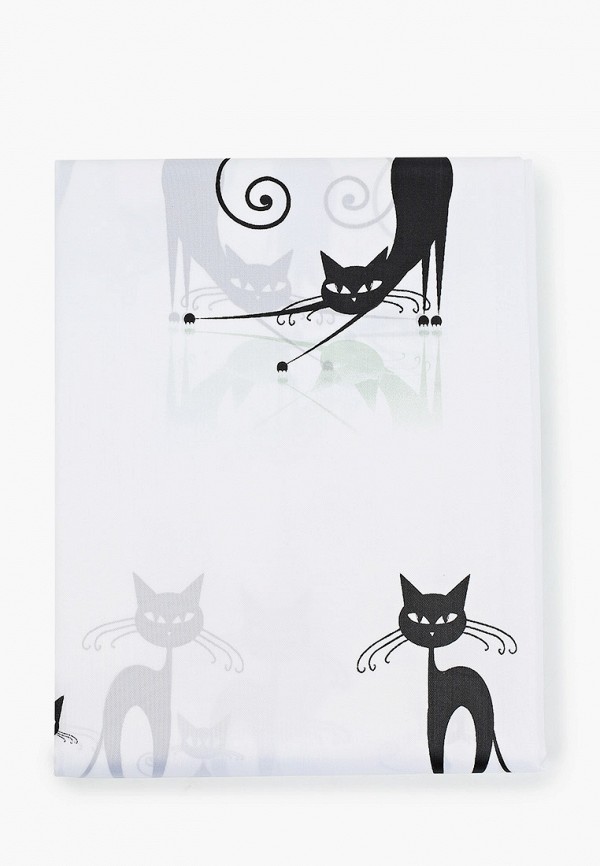 

Штора для ванной Ridder, Белый, Cats, 180х200 см