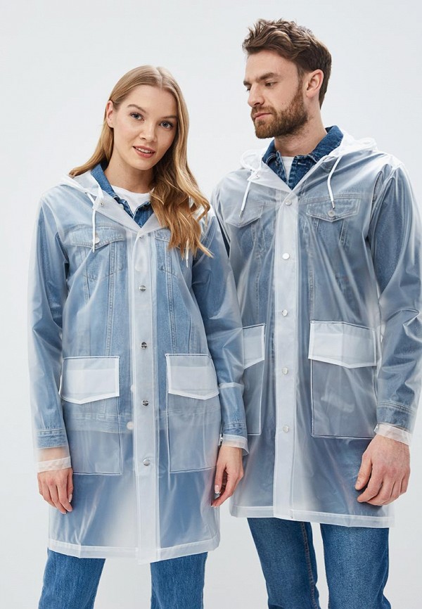

Плащ Rains, Прозрачный, Transparent Hooded Coat