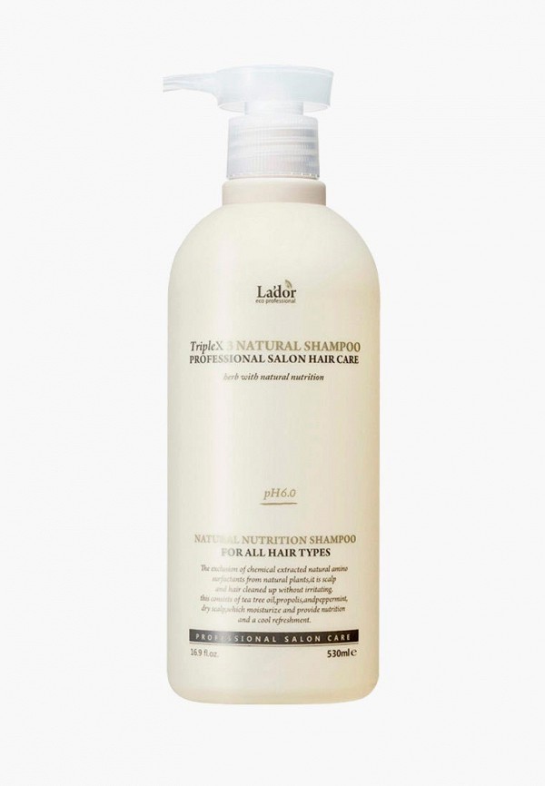 

Шампунь Lador, Белый, Triplex Natural Shampoo, 530 мл