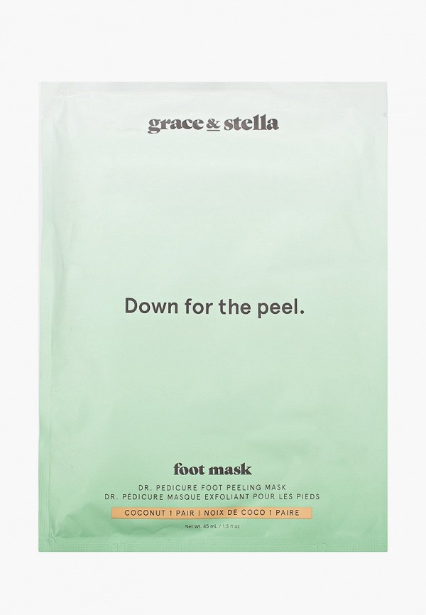 

Носки для педикюра Grace and Stella, Прозрачный, с ароматом кокоса, 1 пара