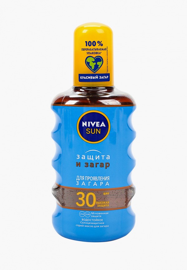 

Масло для загара Nivea, Прозрачный, Защита и загар SPF 30, водостойкое, 200 мл