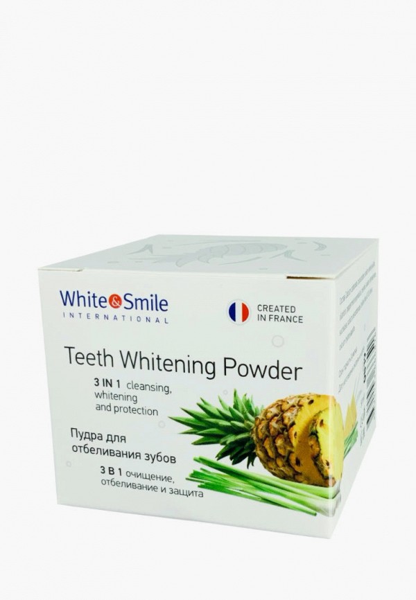 

Зубной порошок White&Smile, Белый, для отбеливания зубов 1-2 тона; со вкусом, ароматом ананаса и лемонграсса, 50 мл