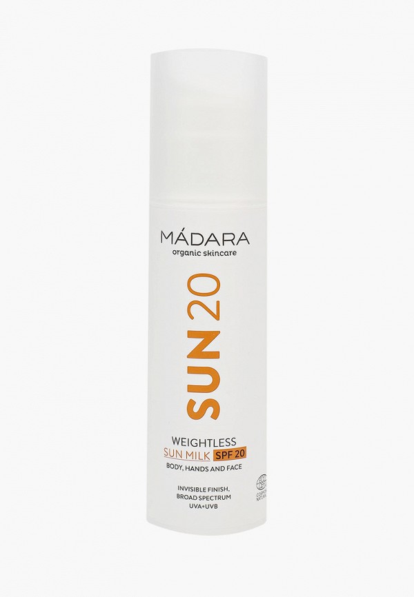 

Молочко для тела Madara, Белый, с соком алоэ вера и маслом семян малины,15 SPF, 150 мл