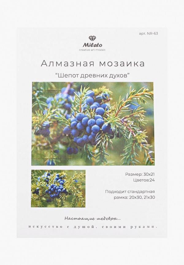

Набор для творчества Милато, Разноцветный, Алмазная мозайка "Шепот Древних Духов", 25 цветов