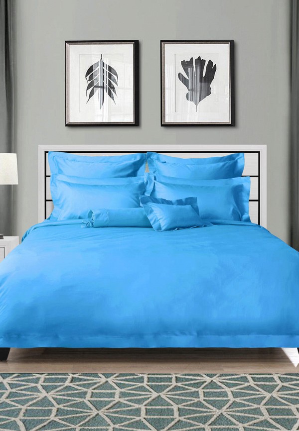 

Постельное белье Евро Bellehome, Голубой, Стефания