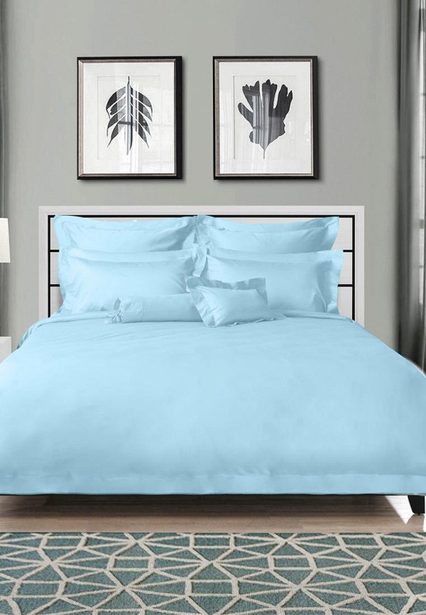 

Постельное белье Евро Bellehome, Голубой, Стефания