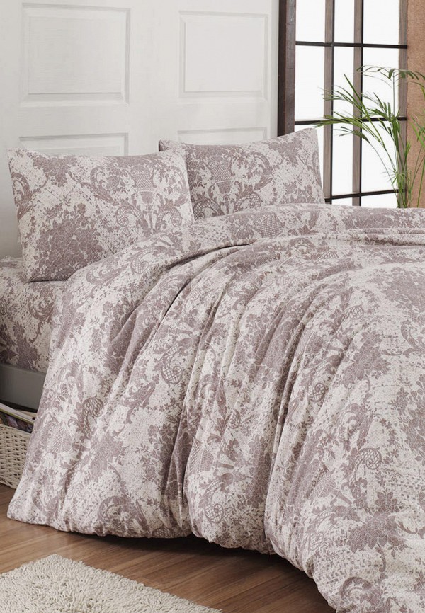 

Постельное белье Евро Arya home collection, Бежевый, Lenny